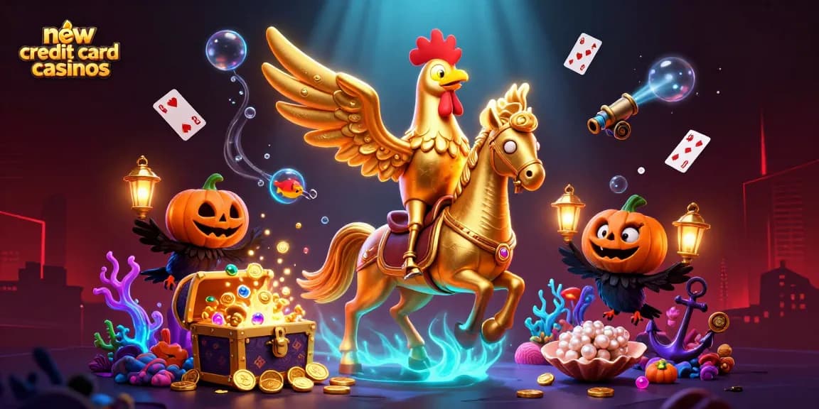 Experience thrilling adventures at new credit card casinos with dynamic visuals and magical elements.