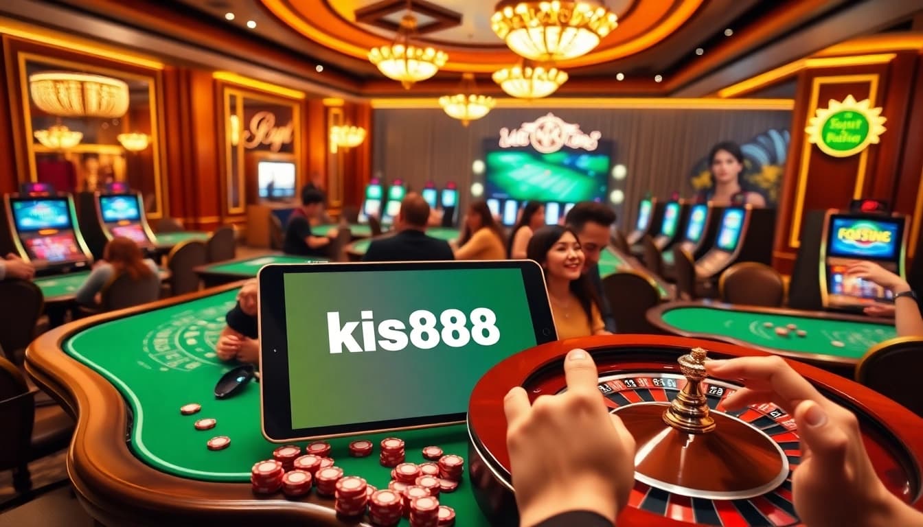 Engaged players experiencing the excitement of online gaming with kiss888.