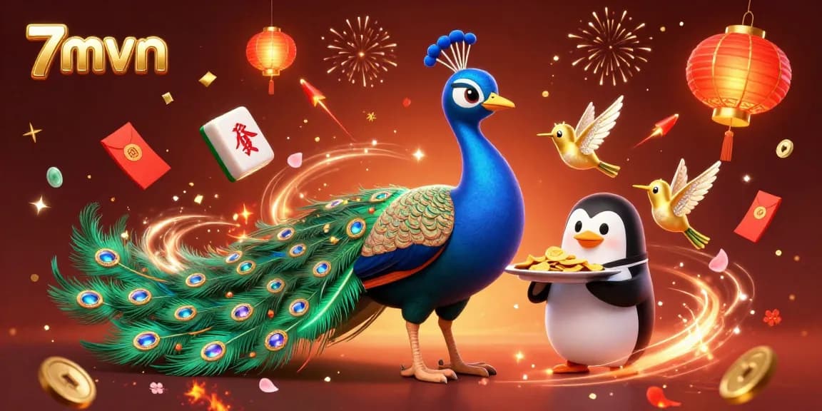 Experience exciting betting on 7mvn with a 3D scene featuring vibrant characters and casino elements.