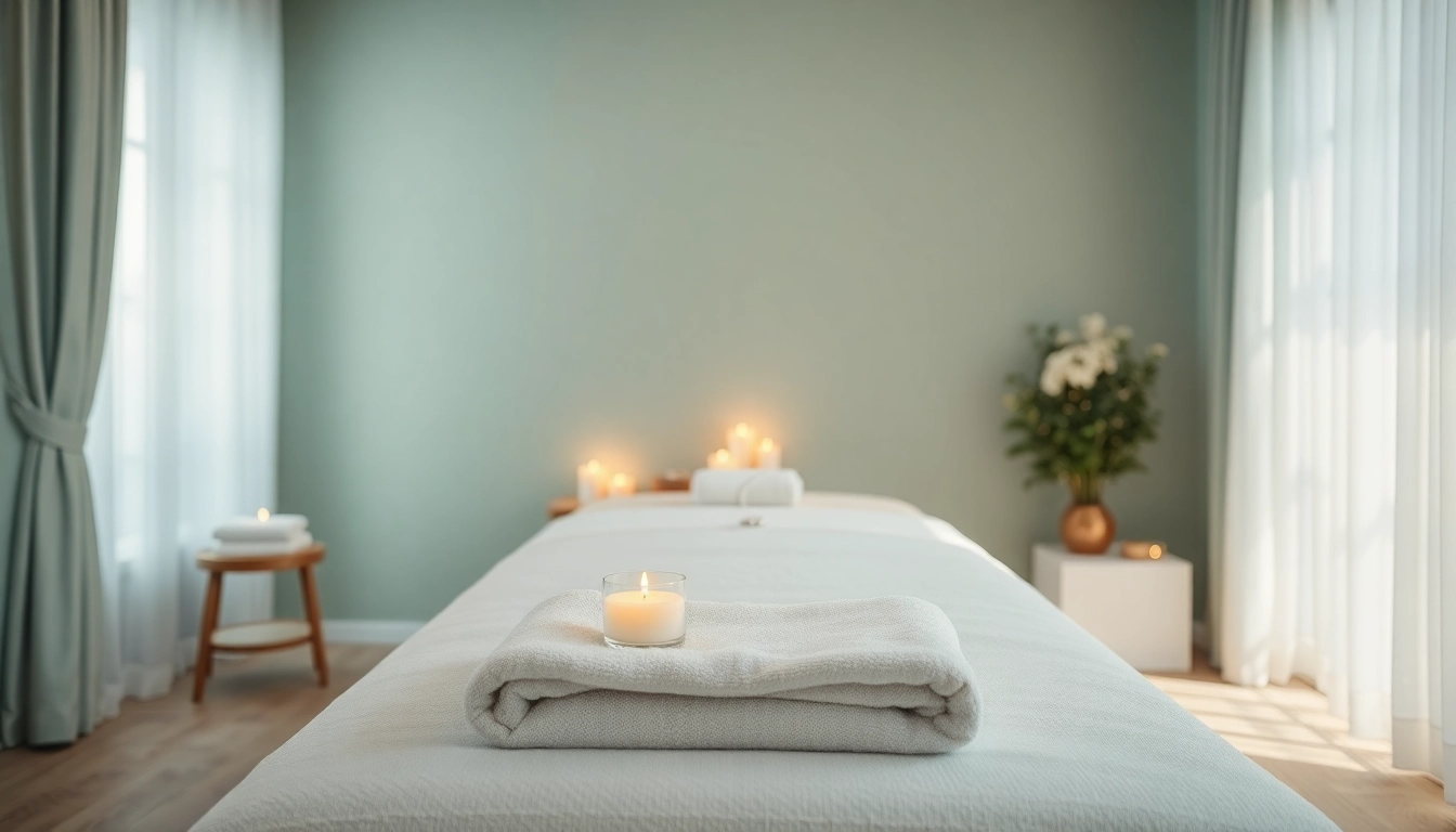 Relaxing setting for 동탄출장마사지 featuring tranquil atmosphere, massage table, and soothing decor.