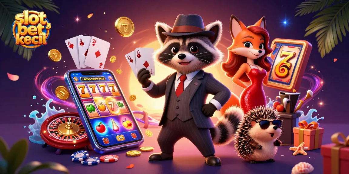 Spin to win with slot bet kecil featuring engaging characters in a vibrant casino scene.