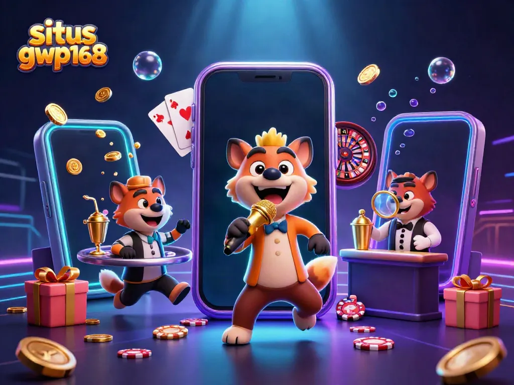 Pemain judi menikmati permainan situs gwp168 dengan hyena komedi dan slot yang menggiurkan.