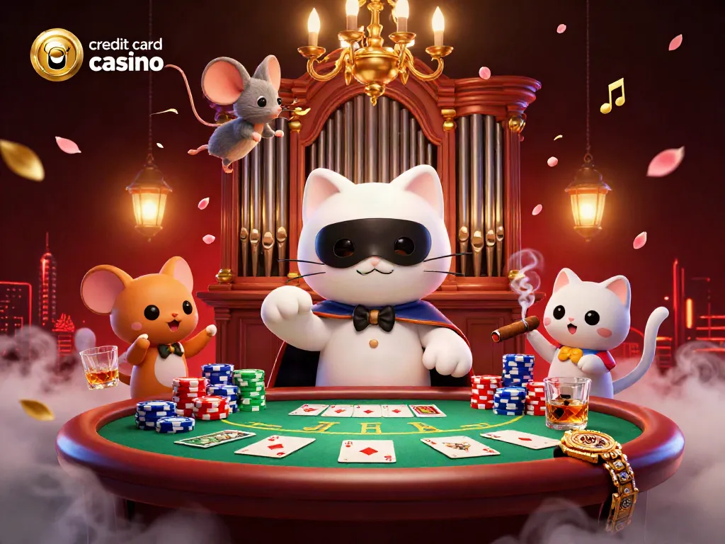Experience entertainment at a credit card casino with thrilling poker gameplay and vibrant characters.