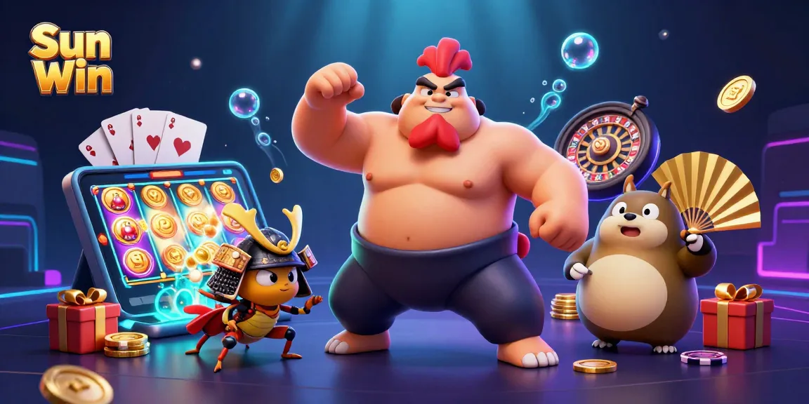 Engage in exciting Slot action with Sun Win through a vibrant 3D casino illustration