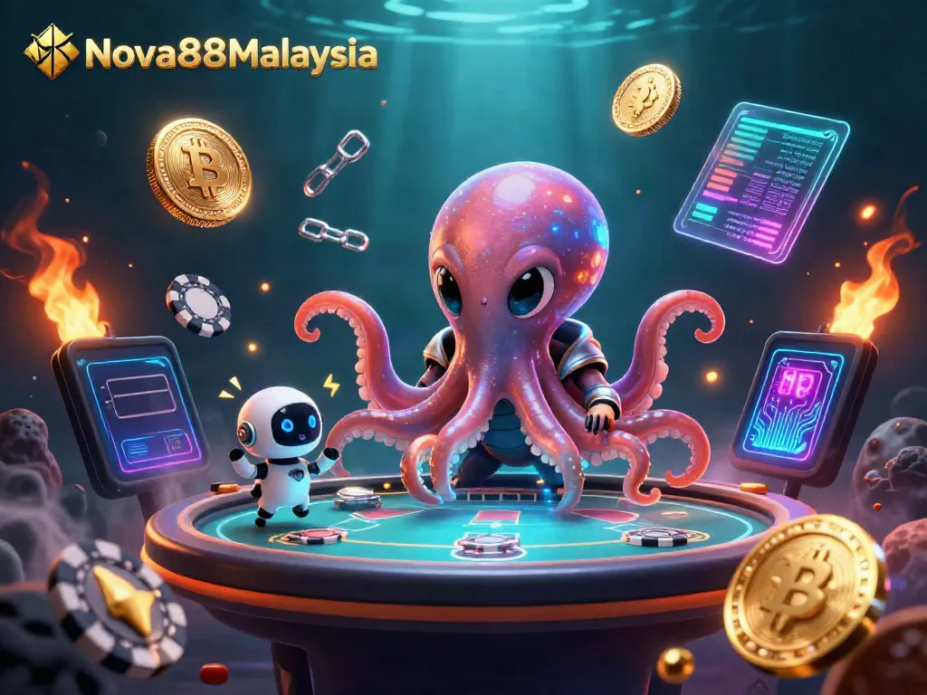 Play thrilling poker with Nova88Malaysia's vibrant alien octopus gaming scene