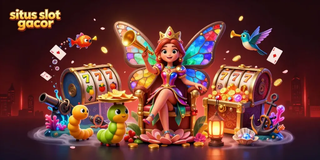 Genggam peluang besar menang dengan situs slot gacor yang menghiasi lautan koin dan simbol keberuntungan