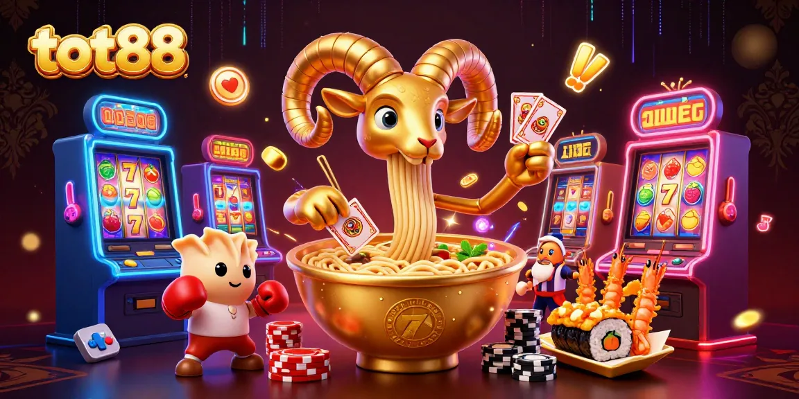 Experience the excitement at tot88 as characters enjoy vibrant slot machines and casino fun.