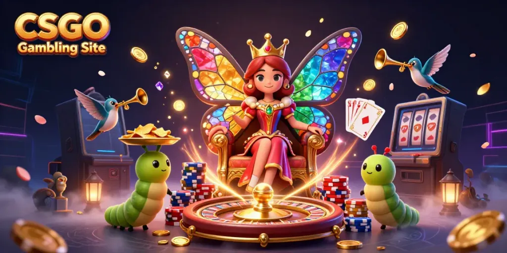 Experience the excitement of the CSGO Gambling Site with winning visuals and vibrant characters in action.