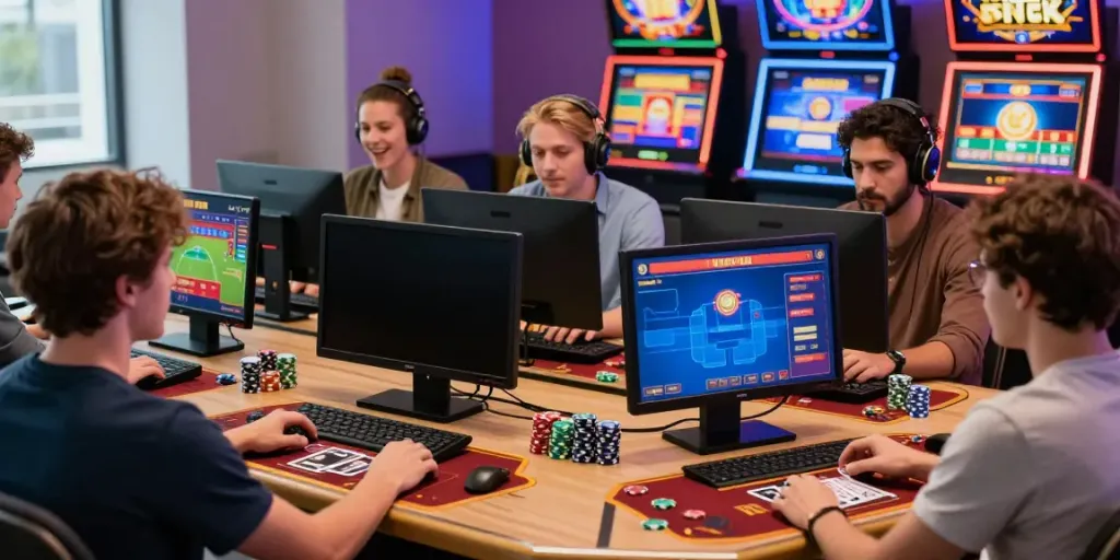 Engaged players at XX88 enjoying diverse online betting games.