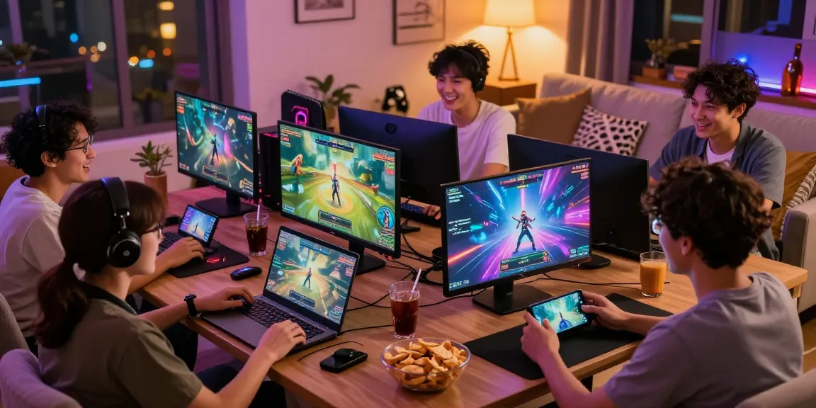 Engaging gamebaidoithuong scene with players enjoying online gaming and lively atmosphere.