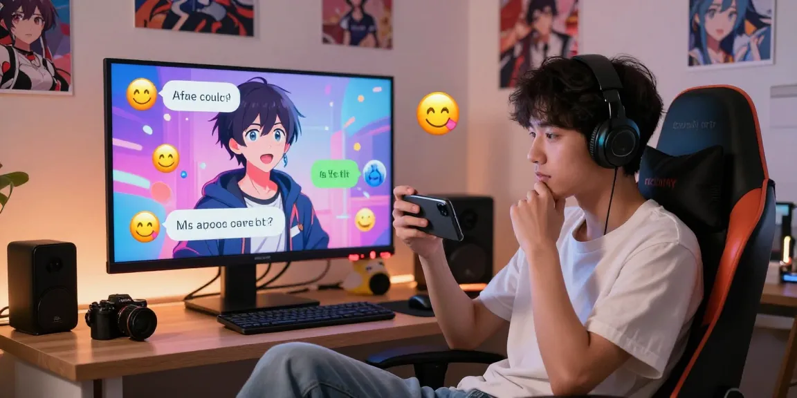 Engaging hentai chat session with a lifelike AI character in vibrant anime setting
