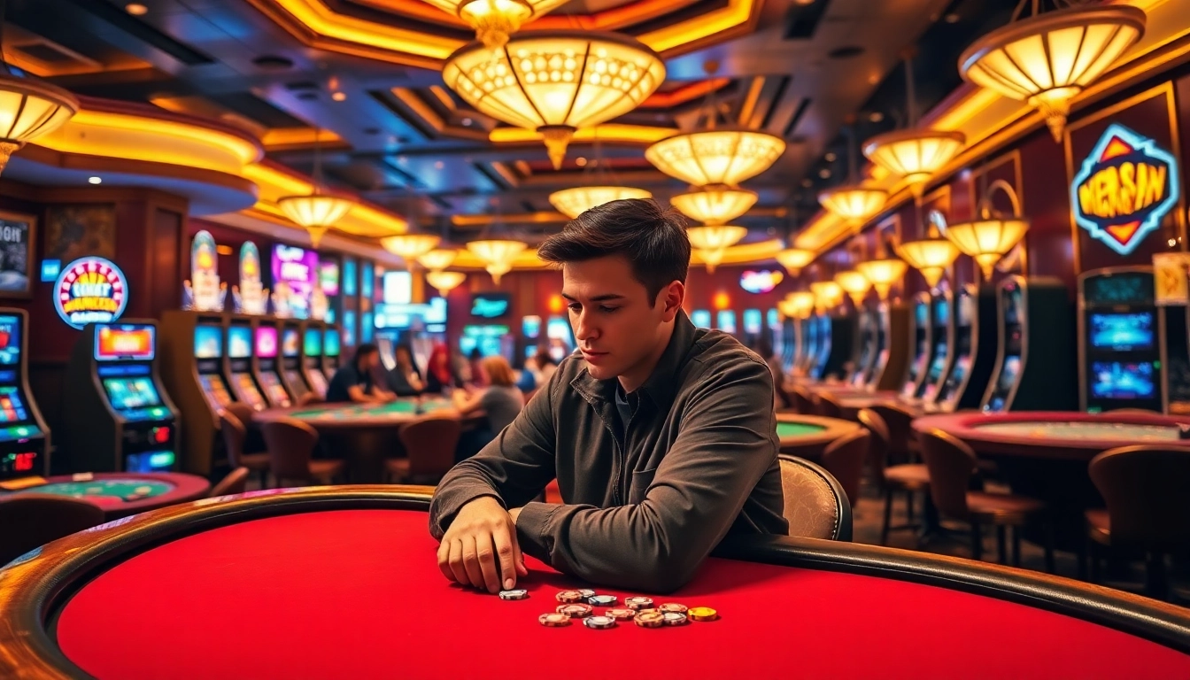 Experience thrilling gameplay at https://b52gamee.com/ with vibrant casino scenes featuring poker and roulette.