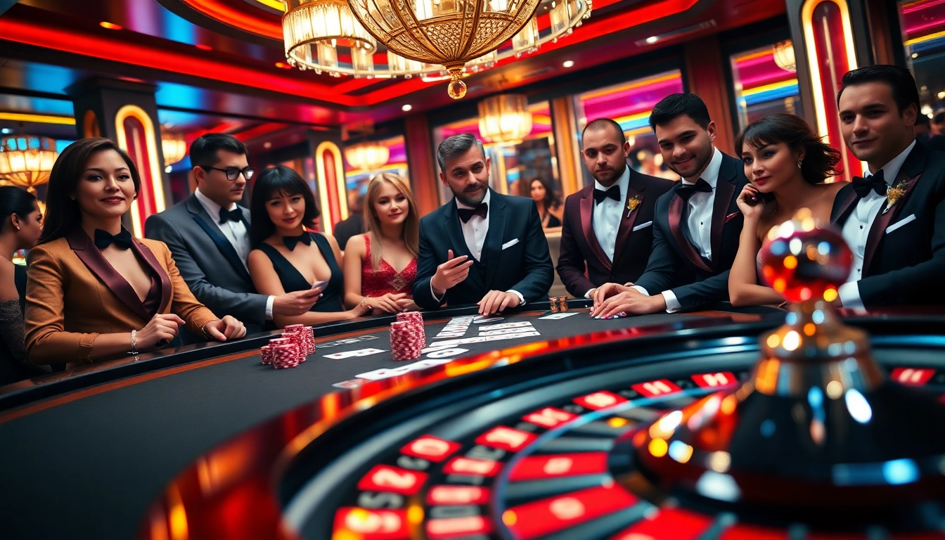Experience the thrill of gambling at 88i home with luxurious casino tables and excited players.