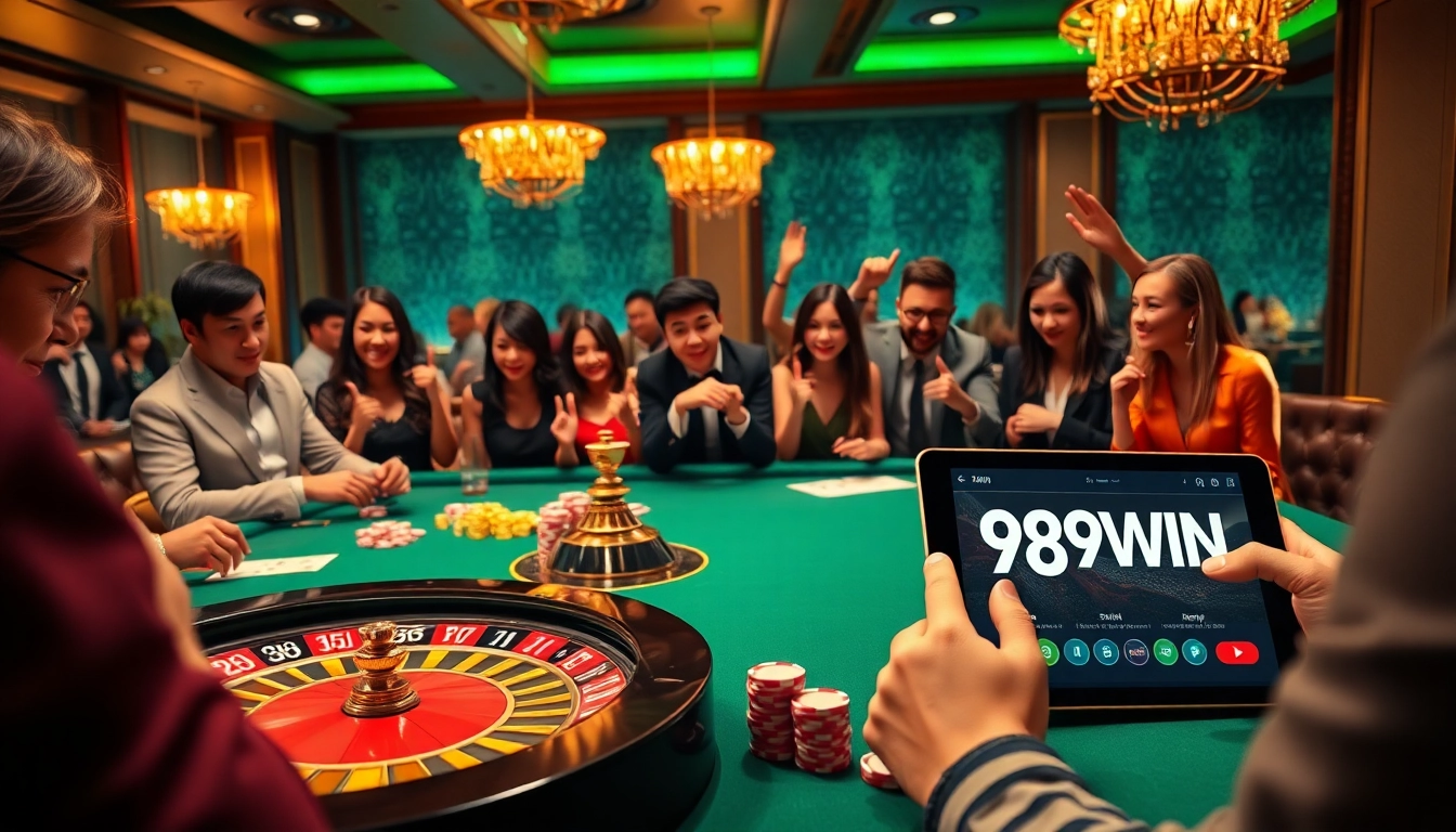 Experience the thrill of 98win đăng nhập at an elegant casino table filled with vibrant poker chips.