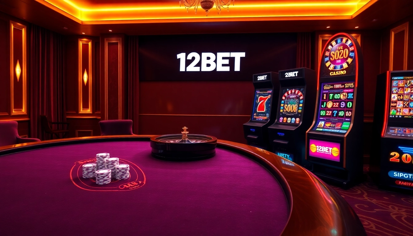 Experience the thrilling world of online gambling at 12BET with interactive casino games and vibrant visuals.