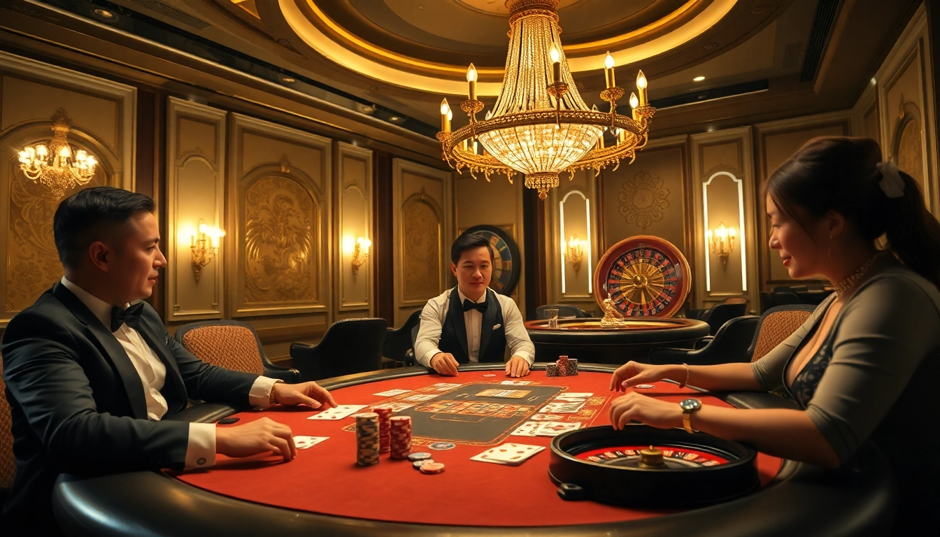 Experience the thrill of gambling with tải game go88, showcasing a luxurious poker game in action.