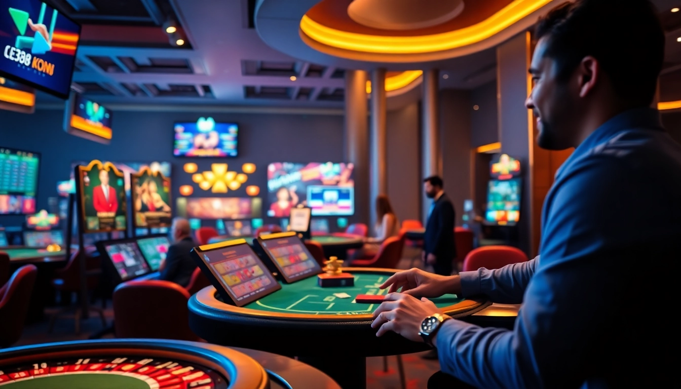 Experience the vibrant online casino atmosphere at https://co88.london/, showcasing players enjoying live games and modern interfaces.