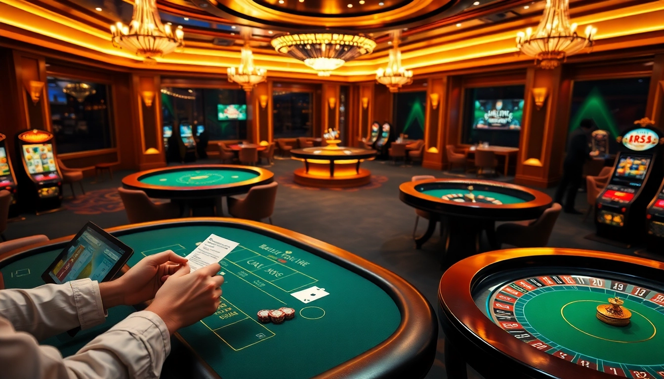 Experience the thrill of เว็บตรง bk8 with vibrant casino visuals and engaging online gaming elements.