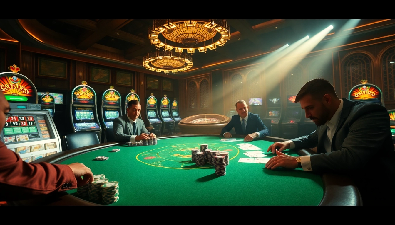 The hidden wiki reveals thrilling poker action at a luxurious casino with vibrant slot machines and western gaming glam.