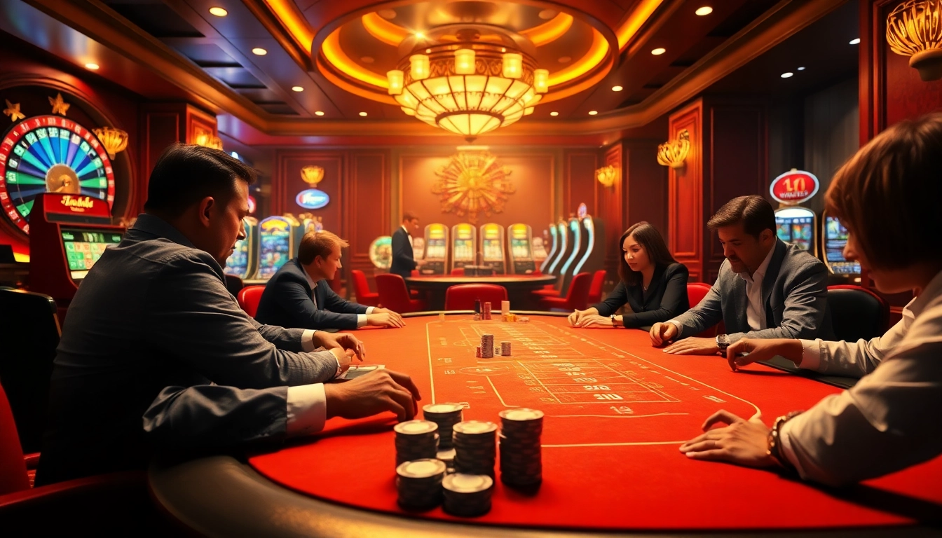 Experience the thrill of Tool xo so sieu toc at an upscale casino with intense poker gameplay.