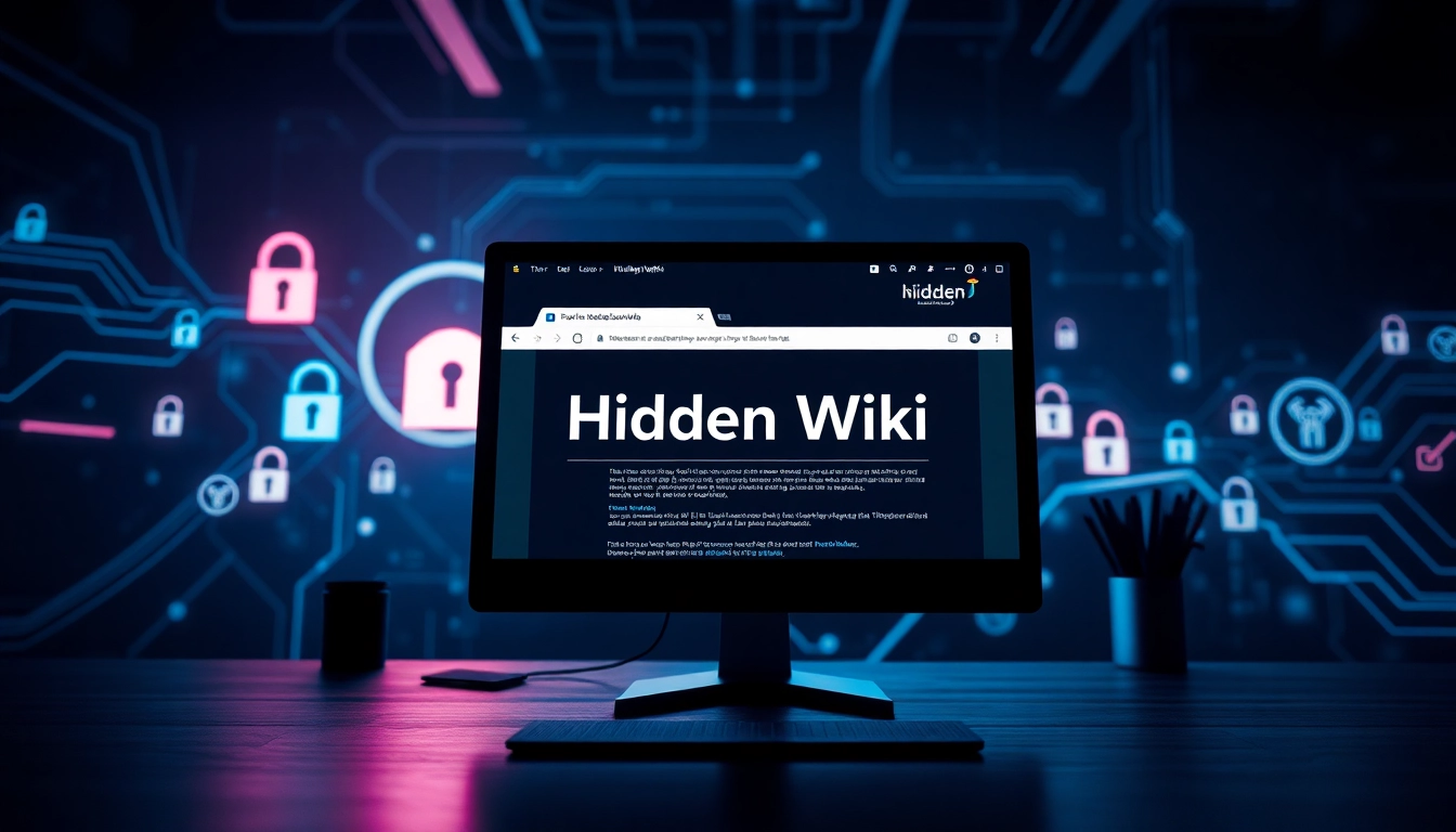 Access the hidden wiki url securely within a digital landscape of dark web connections.